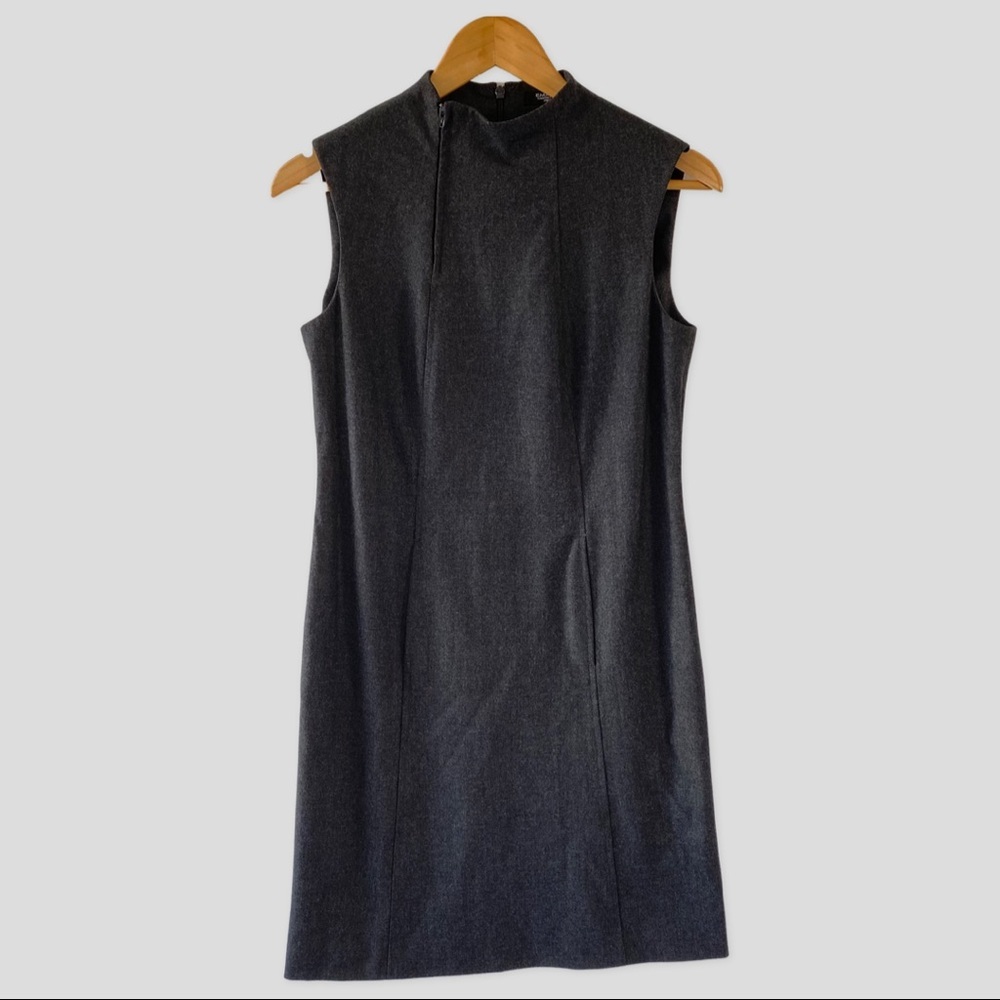 Emanuel Emanuel Ungaro Gray Sleeveless Wool Shift Dress US4 EU38